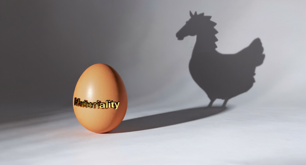 Materiality is not only a Chicken-Egg-Problem, but if done right, can turn into a strategic advantage PI Impact Accounting Framework, Impact Accounting Standard PI Value & Risk Framework, PI Strategy Framework PI Rahmenwerk zur Wirkungsbilanzierung, PI Wert & Risiko Rahmenwerk, PI Strategie Rahmenwerk